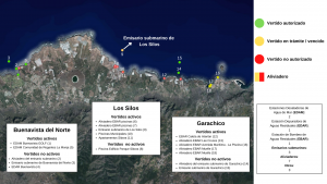 Situación de los vertidos en la Isla Baja en 2021 según GRAFCAN / Diagrama: Marco Trujillo 
